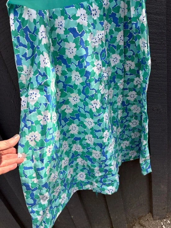 Vintage Lilly Pulitzer style,The Vested Gentress puff sleeve full skirt floral - Picture 7 of 8